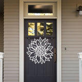Sunflower Cut Out Sign ~ Metal Porch Sign | Outdoor Sign | Front Door Sign | Metal Summer Sign