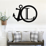 Anchor Monogram ~ Metal Porch Sign - Outdoor Sign - Front Door Sign - Metal Lake Sign - Lake House