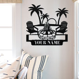 Bonfire Family Name Sign ~ Metal Porch Sign - Outdoor Sign - Front Door Sign - Metal Lake Sign - Lake House
