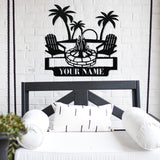 Bonfire Family Name Sign ~ Metal Porch Sign - Outdoor Sign - Front Door Sign - Metal Lake Sign - Lake House