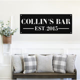 Custom Family Bar Sign ~ Metal Porch Sign | Outdoor Sign | Front Door Sign | Metal Pool Sign
