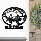 Lake Couple Name Sign ~ Metal Porch Sign - Outdoor Sign - Front Door Sign - Metal Lake Sign - Lake House