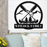 Lake Kayak Name Sign ~ Metal Porch Sign - Outdoor Sign - Front Door Sign - Metal Lake Sign - Lake House