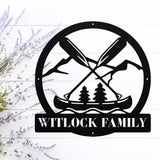 Lake Kayak Name Sign ~ Metal Porch Sign - Outdoor Sign - Front Door Sign - Metal Lake Sign - Lake House