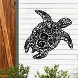 Sea Turtle Sign ~ Metal Porch Sign - Outdoor Sign - Front Door Sign - Metal Beach Sign - Beach House