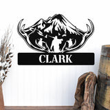 Antler Hunting Name Sign ~ Metal Porch Sign | Outdoor Sign | Front Door Sign | Metal Hunting Sign | Cabin Sign