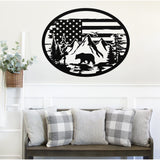 Bear Flag Sign ~ Metal Porch Sign | Outdoor Sign | Front Door Sign | Metal Hunting Sign | Cabin Sign