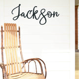 Family Metal Name Sign ~ Outdoor Metal Sign, Door Hanger Sign, Metal Monogram Sign, Last Name Sign, Wedding Gift,  Personalized Metal Sign