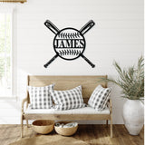 Baseball Custom Sign ~ Metal Porch Sign - Outdoor Sign - Personalized Metal Sign - Baseball Home Sign