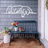Dog Body Outline ~ Custom Porch Sign | Metal Porch Sign | Custom Gifts | Personalized Steel Sign
