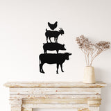 Stacked Farm Animals ~ Metal Porch Sign | Personalized Metal Sign | Custom Porch