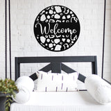 Welcome Leopard Print Metal Sign ~ Outdoor Metal Sign, Door Hanger Sign, Last Name Sign,  Personalized Metal Sign, Gift For Couple, Porch