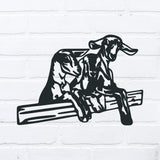 Curious Goats Welcome Sign ~ Metal Porch Sign | Metal Gate Sign | Farm Entrance Sign | Metal Farmhouse