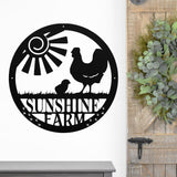 Custom Chicken Coop Farm Sign ~ Metal Porch Sign | Metal Gate Sign | Farm Entrance Sign | Metal Farmhouse