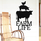 Stacked Farm Animals Sign ~ Metal Porch Sign | Metal Gate Sign | Farm Entrance Sign | Metal Farmhouse