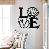 Love Beach Sign ~ Metal Porch Sign | Outdoor Sign | Front Door Sign | Metal Beach Sign