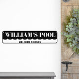 Custom Family Pool Sign ~ Metal Porch Sign | Outdoor Sign | Front Door Sign | Metal Pool Sign