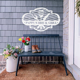 Custom BBQ & Grill Sign ~ Metal Porch Sign | Outdoor Sign | Front Door Sign | Metal Grilling Sign