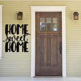 Home Sweet Home Sign ~ Outdoor Metal Sign, Wedding Gift,  Personalized Metal Sign, Gift For Couple, Metal Wall Art, Word Wall Art