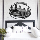 Lake House Welcome Sign ~ Metal Porch Sign - Outdoor Sign - Front Door Sign - Metal Lake Sign - Lake House