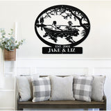 Lake Couple Name Sign ~ Metal Porch Sign - Outdoor Sign - Front Door Sign - Metal Lake Sign - Lake House