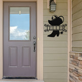 Cowboy Last Name Metal Sign ~ Metal Porch Sign, Metal Tree Sign, Front Door Metal Sign, Patio Sign, Metal Décor, Metal Art