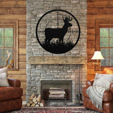 Deer Cross Arrow Sign ~ Metal Porch Sign | Outdoor Sign | Front Door Sign | Metal Hunting Sign | Cabin Sign