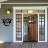 Antler Hunting Sign ~ Metal Porch Sign | Outdoor Sign | Front Door Sign | Metal Hunting Sign | Cabin Sign