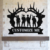 Custom Hunting Buddies Sign ~ Metal Porch Sign | Outdoor Sign | Front Door Sign | Metal Hunting Sign | Cabin Sign