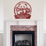 Welcome Home Father & Son Sign ~ Metal Porch Sign | Outdoor Sign | Front Door Sign | Metal Hunting Sign | Cabin Sign