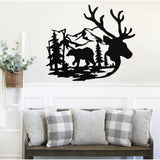 Wildlife Antler Scene Sign ~ Metal Porch Sign | Outdoor Sign | Front Door Sign | Metal Hunting Sign | Cabin Sign