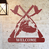 Duck Hunting Welcome Sign ~ Metal Porch Sign | Outdoor Sign | Front Door Sign | Metal Hunting Sign | Cabin Sign