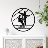 Electrician Custom Name Sign ~ Metal Porch Sign - Outdoor Sign - Personalized Metal Sign - Occupational Sign