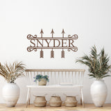 Arrow Last Name Sign ~ Metal Porch Sign - Outdoor Sign - Personalized Metal Sign - Family Monogram Sign