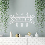 Arrow Last Name Sign ~ Metal Porch Sign - Outdoor Sign - Personalized Metal Sign - Family Monogram Sign