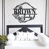 Family Last Name Sign ~ Metal Porch Sign, Custom Family Home Sign, Last Name Family Sign, Front Door Metal Sign, Monogram Name Sign