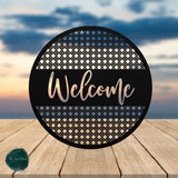 Welcome Ratan Metal Sign ~ Outdoor Metal Sign, Door Hanger Sign, Last Name Sign,  Personalized Metal Sign, Gift For Couple, Porch Sign