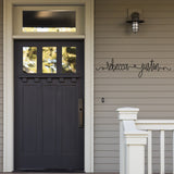 Last Name Family Sign ~ Outdoor Metal Sign, Door Hanger Sign, Metal Monogram Sign, Last Name Sign, Wedding Gift, Split Monogram Sign