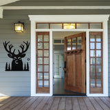 Trees And Deer Metal Sign ~ Metal Porch Sign, Metal Tree Sign, Front Door Metal Sign, Patio Sign, Metal Décor, Metal Art