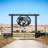 Bear Flag Sign ~ Metal Porch Sign | Outdoor Sign | Front Door Sign | Metal Hunting Sign | Cabin Sign