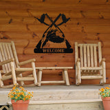 Duck Hunting Welcome Sign ~ Metal Porch Sign | Outdoor Sign | Front Door Sign | Metal Hunting Sign | Cabin Sign