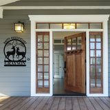 Happy Anniversary Custom Deer Sign ~ Metal Porch Sign | Outdoor Sign | Front Door Sign | Metal Hunting Sign | Cabin Sign
