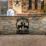 Happy Anniversary Custom Deer Sign ~ Metal Porch Sign | Outdoor Sign | Front Door Sign | Metal Hunting Sign | Cabin Sign