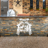 Antler Flag Custom Sign ~ Metal Porch Sign | Outdoor Sign | Front Door Sign | Metal Hunting Sign | Cabin Sign
