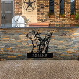 Bow Hunting Last Name Sign ~ Metal Porch Sign | Outdoor Sign | Front Door Sign | Metal Hunting Sign | Cabin Sign