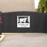 Personalized Highland Cow Farm Sign ~ Metal Porch Sign | Metal Gate Sign | Farm Entrance Sign | Metal Farmhouse | Cow Sign | Highland Cow