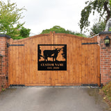 Personalized Highland Cow Farm Sign ~ Metal Porch Sign | Metal Gate Sign | Farm Entrance Sign | Metal Farmhouse | Cow Sign | Highland Cow