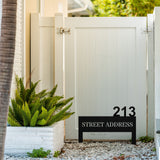 Street Address Sign ~  Outdoor Metal Sign, Door Hanger Sign, House Number, Last Name Sign, Wedding Gift,  Personalized Metal Sign, Address