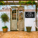 Life Is Better At The Lake Personalized Lake Sign ~ Outdoor Metal Sign, Door Hanger Sign, Last Name Sign,  Personalized Metal Sign, Porch