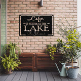 Life Is Better At The Lake Personalized Lake Sign ~ Outdoor Metal Sign, Door Hanger Sign, Last Name Sign,  Personalized Metal Sign, Porch